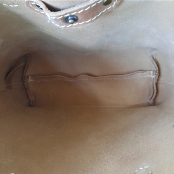 PORTLAND LEATHER GOODS Cappuccino Mini Crossbody Tote Nubuck Patina Boho - Picture 10 of 10